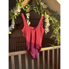 Marks & Spencer M&S Ruby Pink Secret Slimming Square Neck Swimsuit Rrp £29.50