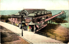 Pier & Pavilion Aberystwyth Vintage Postcard Posted 1906