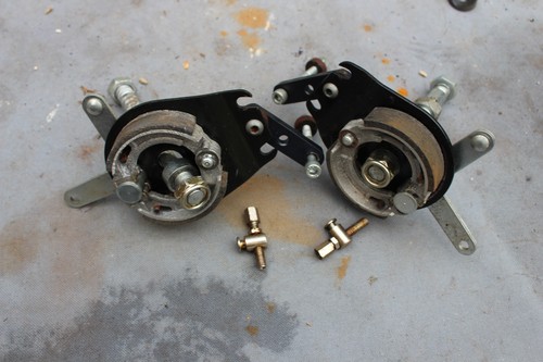 Pair hub brake assemblies - of,