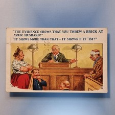 Comic postcard 1930 fat - comic,