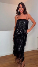 Zara Sequinned Fringe Midi