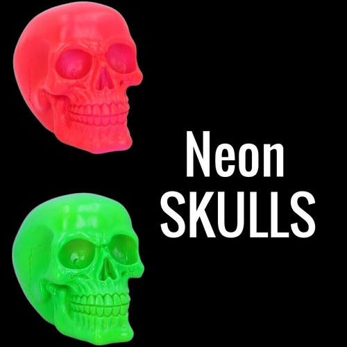 Gothic skull ornament neon - gothic,