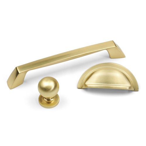 Brass kitchen cabinet handles - brass,