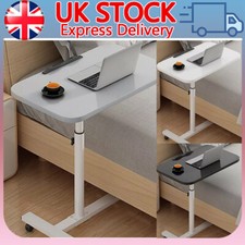 Height Adjustable Mobile Over Bed Table Hospital Overbed Aid Chair Laptop Tray-