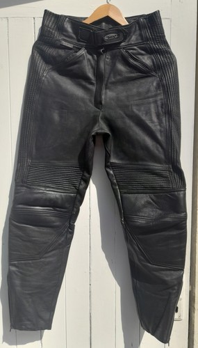 Leather motorcycle trousers - leather,