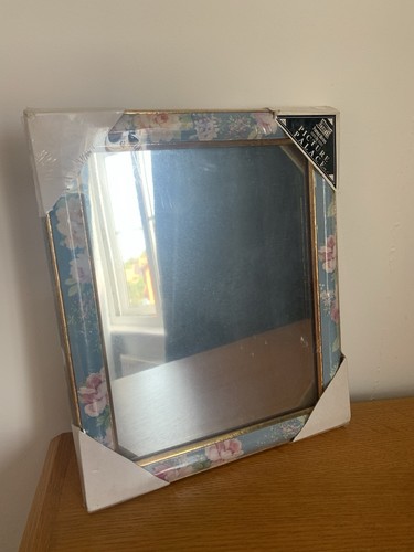 Vintage small floral mirror - vintage,
