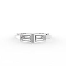 18K White Gold Sleek Open Band