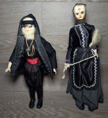Vintage folk dolls - folk, greek