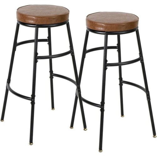Set leather bar stools - set, of