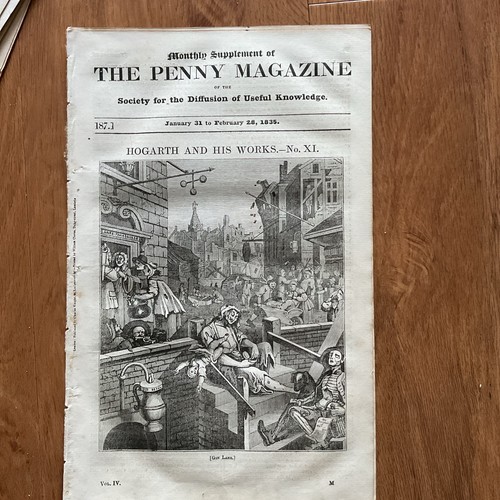 Antique print article 1835 - antique,