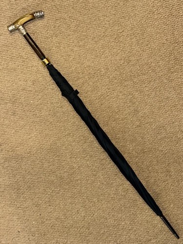 Antique black umbrella - black,