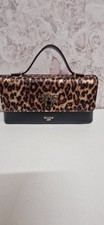 DUNE BLACK/LEOPARD PRINT HANDBAG WITH DETACHABLE STRAP CG S20