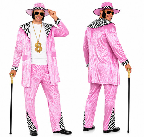 Adults pink velvet pimp 1970s - adults,