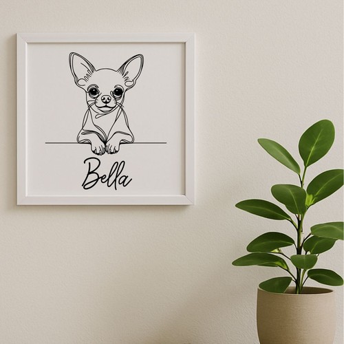 Laser engraved chihuahua - laser,