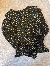 Topshop Black and Yellow Polka
