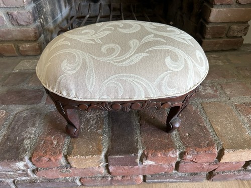 Vtg wooden footstool - vtg,