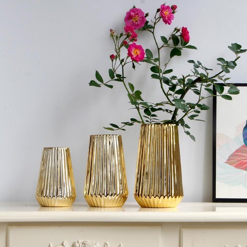 Vases golden color wedding - vases,