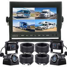 7" Quad Split Monitor DVR+4x
