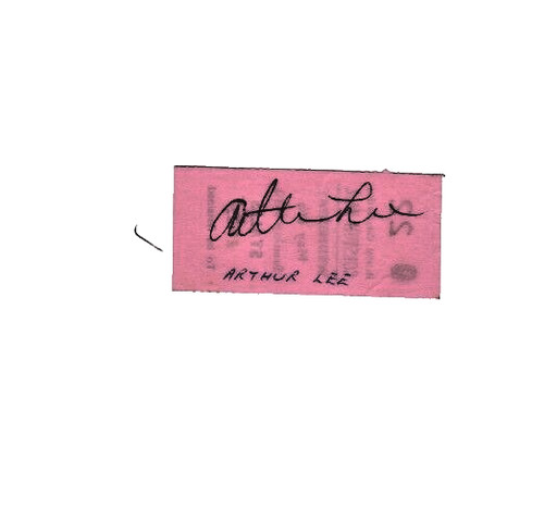 Signed arthur lee - arthur, love