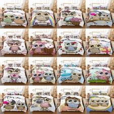 Baby Owl Cartoons Bedding Set