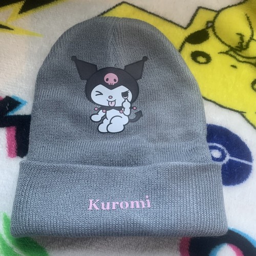 Grey kuromi beanie hat - grey, sanrio
