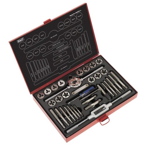 Tap die set 33pc split - tap,