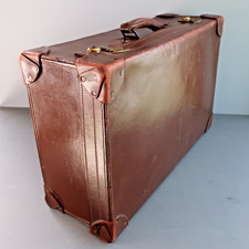 Antique Leather Suitcase Trunk