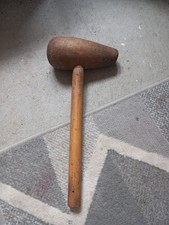 Vintage Lead Dressing Wooden Mallet Pear Shape 