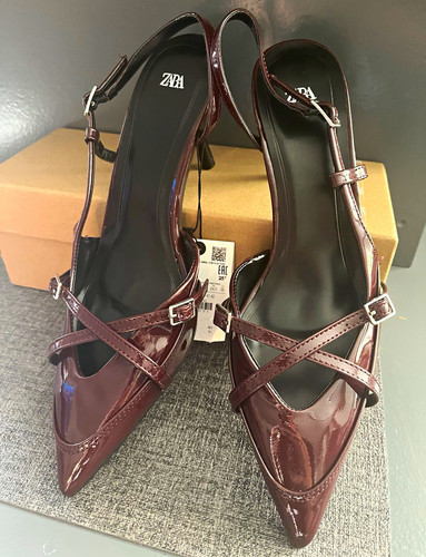 Zara burgundy patent - burgundy,