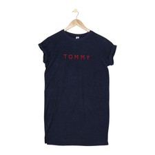 Tommy Hilfiger T-Shirt Dress Womens Size XS Blue Towelling Embroidered