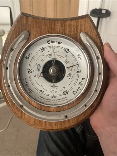 Vintage wall barometer short - vintage,
