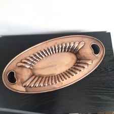 Vintage Arts & Crafts Copper Oblong Dish Joseph Sankey Neptune Mark 38cm long