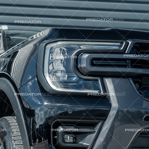 Matte black headlight trim - headlight,