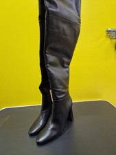 Mango black thigh high leather - high,
