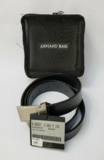 Armand Basi Mens Belt Black Size 40 100% Leather Svayatit Spain
