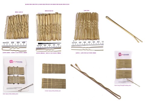 Blonde hair pins - blonde, waved