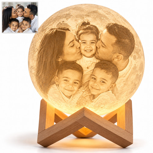 Personalised moon lamp - 3d,