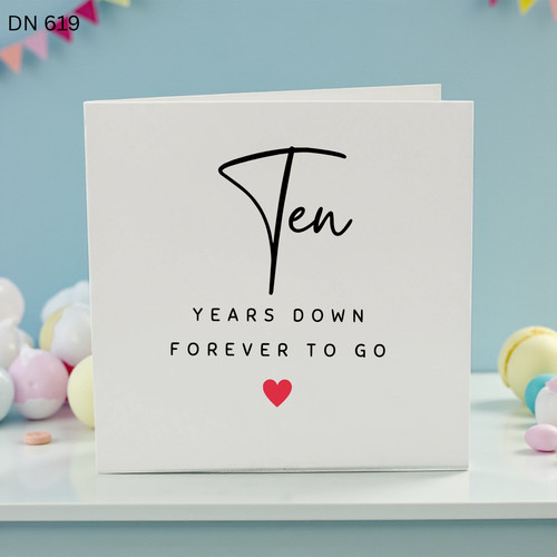 Year anniversary card - card, for