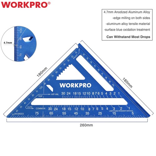 Workpro 180mm aluminum - 7''/180mm,