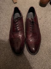 Greenwood’s Men’s Leather Brogue Shoes, Size UK 11, Burgundy