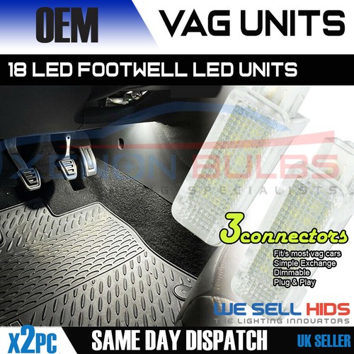 Led audi white footwell - audi,
