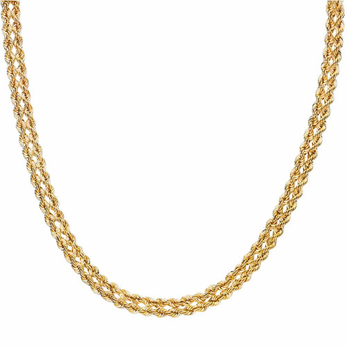 14ct yellow gold double rope - yellow,