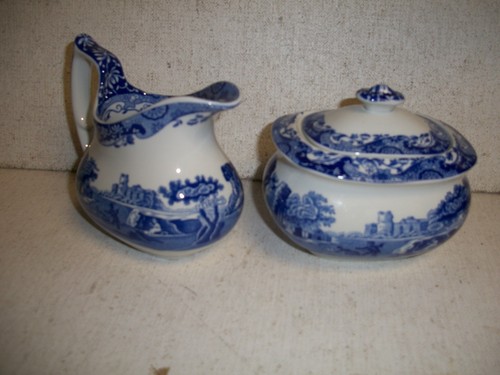 Spode blue italian creamer and - spode,