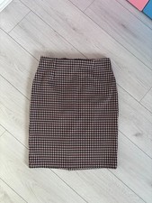Women's M&S Collection Midi Knee Length Houndstooth Pattern Skirt Size 12 