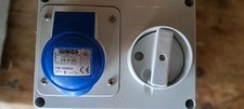GEWISS GW66004 16 AMP 240 VOLT 3 PIN BLUE IP44 INTERLOCKED SWITCHED SOCKET 