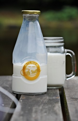 Kilner milk bottle - milk, glass