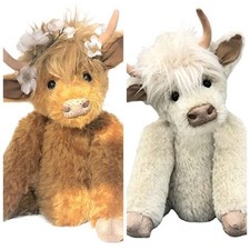 2025 Cuddly Living Nature Highland Cow Soft Toy Stuffed Teddy Plush Doll Kids