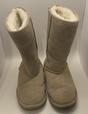 Suede Sheepskin Size 6 Women’s Wool Fur Winter Classic Casual Boots, Bear paw