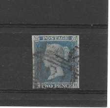 QV Two Penny Blue Letters TH