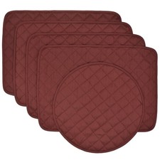 Quilted Burgundy Silky Dupioni